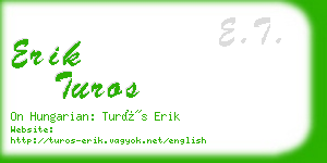 erik turos business card